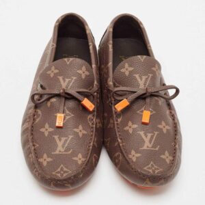 Louis Vuitton LV Driver Mocassin X Virgil Abloh Orange and Brown